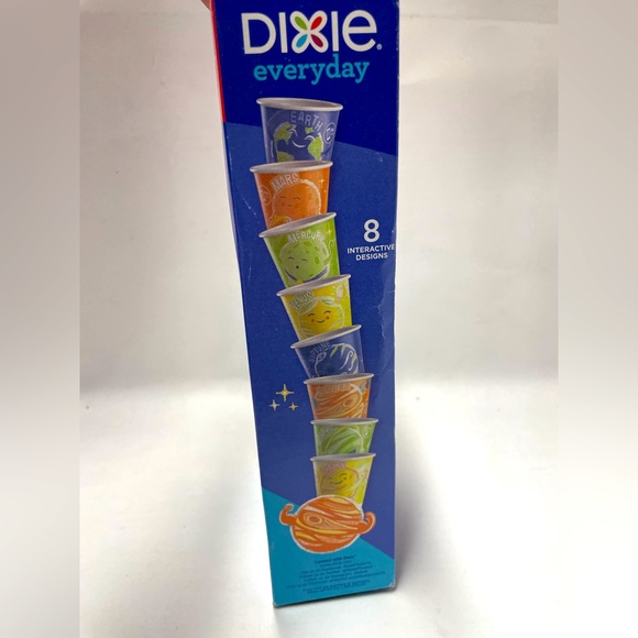 Dixie Everyday Paper Cups 3oz , Planet designs, 200 cups in box - Picture 3 of 4